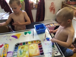 Painting with Grandkids